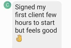 testimonial signed my first client
