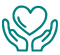 icon of two hands with a heart